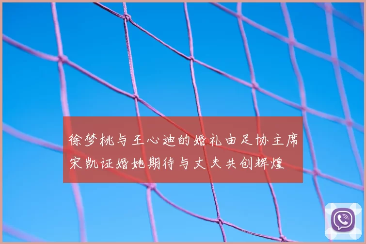 徐梦桃与王心迪的婚礼由足协主席宋凯证婚她期待与丈夫共创辉煌